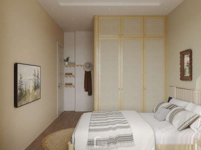 Thiết kế nội thất phòng ngủ 2 tại Viha Complex Leciva tạo nên không gian nghỉ ngơi đầy thư thái.

